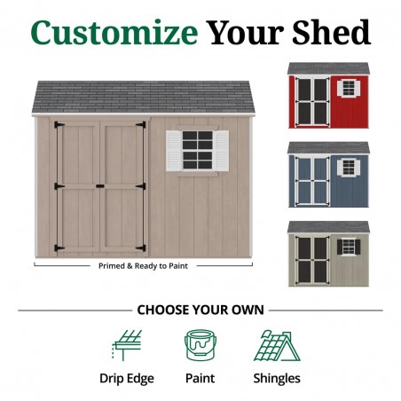 Little Cottage Co. 8x10 Value Workshop Wood Shed Kit (8x10-VWS-PC)