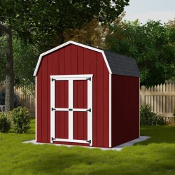 Little Cottage Co. 8x8 Value Gambrel Barn Wood Shed Kit w/ 6' Sidewall (8x8-VGB-6-PC)