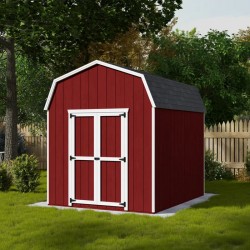 Little Cottage Co. 8x10 Value Gambrel Barn Wood Shed Kit w/ 6' Sidewall (8x10-VGB-6-PC)