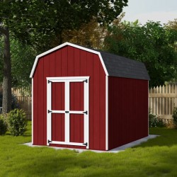 Little Cottage Co. 8x12 Value Gambrel Barn Wood Shed Kit w/ 6' Sidewall (8x12-VGB-6-PC)