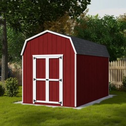 Little Cottage Co. 8x14 Value Gambrel Barn Wood Shed Kit w/ 6' Sidewall (8x14-VGB-6-PC)