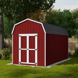 Little Cottage Co. 8x16 Value Gambrel Barn Wood Shed Kit w/ 6' Sidewall (8x16-VGB-6-PC)