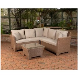 Patio Sense Jarrett Wicker Couch Sectional Set (62540)