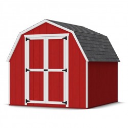 Little Cottage Co. 8x8 Value Gambrel Barn Wood Shed Kit w/ 4' Sidewall (8x8-VGB-4-PC)