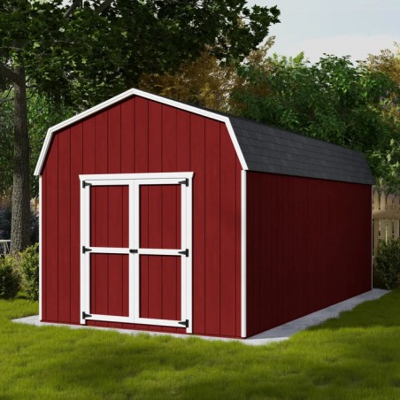 Little Cottage Co. 10x20 Value Gambrel Barn Wood Shed Kit w/ 6' Sidewall (10x20-VGB-6-PC)