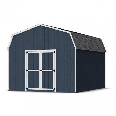 Little Cottage Co. 12x14 Value Gambrel Barn Wood Shed Kit w/ 6' Sidewall (12x14-VGB-6-PC)