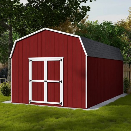 Little Cottage Co. 12x20 Value Gambrel Barn Wood Shed Kit w/ 6' Sidewall (12x20-VGB-6-PC)