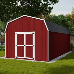 Little Cottage Co. 12x24 Value Gambrel Barn Wood Shed Kit w/ 6' Sidewall (12x24-VGB-6-PC)