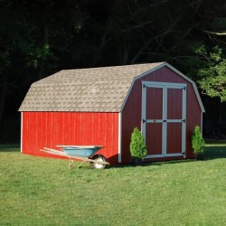 Little Cottage Co. 8x10 Value Gambrel Barn Wood Shed Kit w/ 4' Sidewall (8x10-VGB-4-PC)