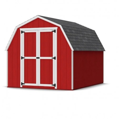 Little Cottage Co. 8x10 Value Gambrel Barn Wood Shed Kit w/ 4' Sidewall (8x10-VGB-4-PC)