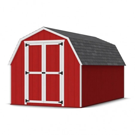 Little Cottage Co. 8x14 Value Gambrel Barn Wood Shed Kit w/ 4' Sidewall (8x14-VGB-4-WPC)