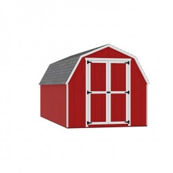 Little Cottage Co. 8x16 Value Gambrel Barn Wood Shed Kit w/ 4' Sidewall (8x16-VGB-4-WPC)