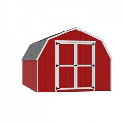 Little Cottage Co. 10x14 Value Gambrel Barn Wood Shed Kit w/ 4' Side Walls (10x14-VGB-4-WPC)