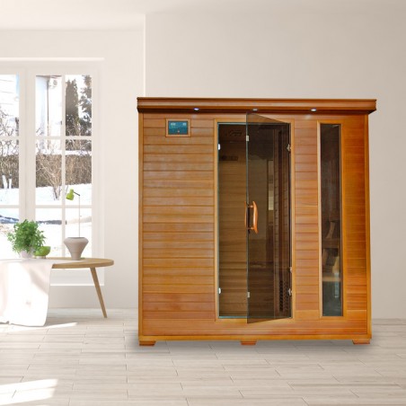 Heat Wave Great Bear - Cedar 6 Person FAR Infrared Sauna With Carbon Heaters (SA1323)