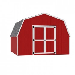 Little Cottage Co. 12x12 Value Gambrel Barn Wood Shed Kit with 4' Sidewall (12x12-VGB-4-PC)