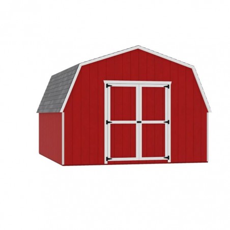 Little Cottage Co. 12x14 Value Gambrel Barn Wood Shed Kit w/ 4' Sidewall (12x14-VGB-4-PC)