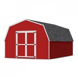 Little Cottage Co. 12x18 Value Gambrel Barn Wood Shed Kit w/ 4' Sidewall (12x18-VGB-4-PC)