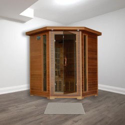 Whistler - Cedar 4 Person FAR Infrared Sauna With Carbon Heaters - Corner Unit