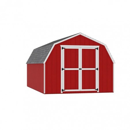 Little Cottage Co. 10x16 Value Gambrel Barn Wood Shed Kit w/ 4' Sidewall (10x16-VGB-4-PC)