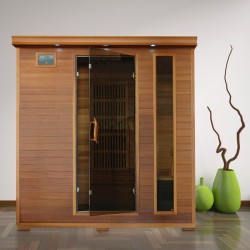 Klondike - Cedar 4 Person FAR Infrared Cedar Sauna With Carbon Heaters