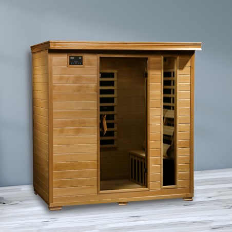 Blue Wave Heat Wave Monticello - Hemlock 4 Person FAR Infrared Sauna With Carbon Heaters (SA2418)