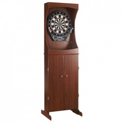 Hathaway Outlaw Electronic Dartboard and 81-in Free-Standing Cabinet - Cherry Finish (BG1040)