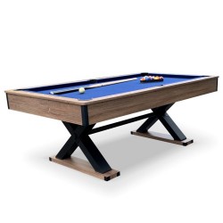 Hathaway Excalibur 7-ft Pool Table - Driftwood Finish with Blue Felt (BG50346)