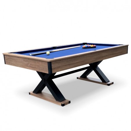 Hathaway Excalibur 7-ft Pool Table - Driftwood Finish with Blue Felt (BG50346)