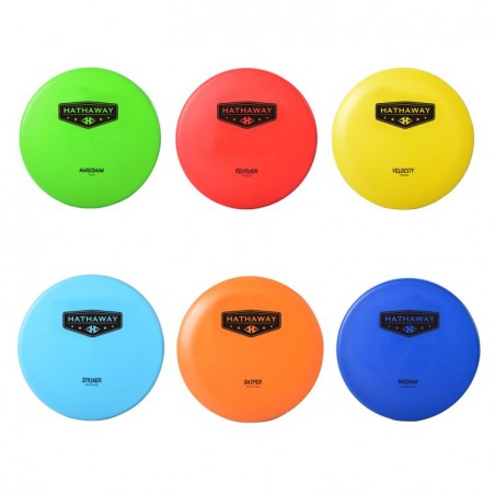 Hathaway Disc Golf Starter Set with 6 Discs and Case - 150 – 170-gram, 8.25-in (BG5038)