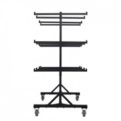 Lifetime Three-Tier Hanging Upright Chair Storage Cart - Black (80669)