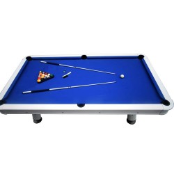 Hathaway Alpine 8-ft Outdoor Pool Table - White with Blue Felt (BG3147)