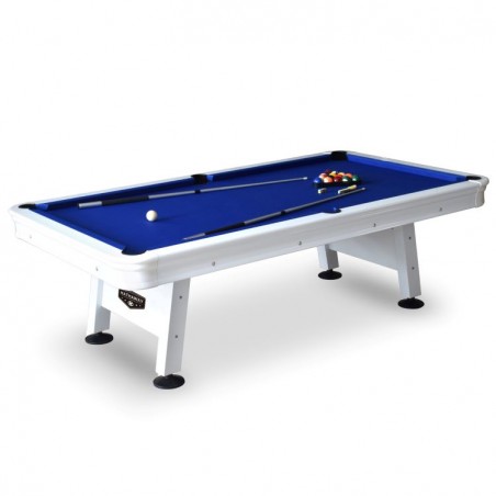 Hathaway Alpine 8-ft Outdoor Pool Table - White with Blue Felt (BG3147)