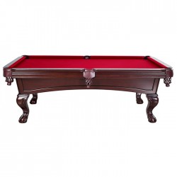 Hathaway Augusta 8-ft Pool Table - Mahogany Finish with Red Felt (BG2527)