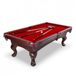 Hathaway Augusta 8-ft Pool Table - Mahogany Finish with Red Felt (BG2527)