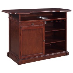 Hathaway Ridgeline 60-in Hardwood Home Bar with Storage - Mahogany Finish(BG2728)