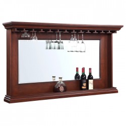 Hathaway Seville 62-in Hardwood Back Bar Mirror - Mahogany Finish (BG2729)