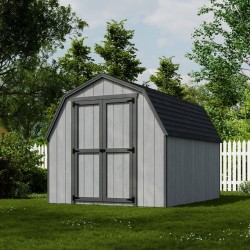 Little Cottage Co. 8x10 Value Gambrel Barn Wood Shed Kit w/ 4' Sidewall (8x10-VGB-4-PC)