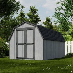 Little Cottage Co. 8x14 Value Gambrel Barn Wood Shed Kit w/ 4' Sidewall (8x14-VGB-4-WPC)