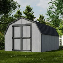 Little Cottage Co. 10x14 Value Gambrel Barn Wood Shed Kit w/ 4' Side Walls (10x14-VGB-4-WPC)