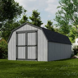 Little Cottage Co. 10x18 Value Gambrel Barn Wood Shed Kit w/ 4' Sidewall (10x18-VGB-4-PC)