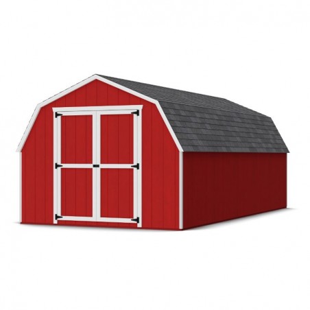 Little Cottage Co. 10x20 Value Gambrel Barn Wood Shed Kit w/ 4' Sidewall (10x20-VGB-4-PC)