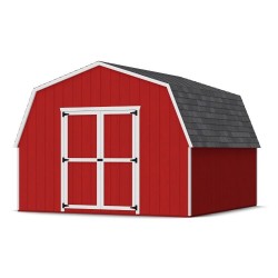 Little Cottage Co. 12x12 Value Gambrel Barn Wood Shed Kit with 4' Sidewall (12x12-VGB-4-PC)