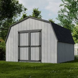 Little Cottage Co. 12x12 Value Gambrel Barn Wood Shed Kit with 4' Sidewall (12x12-VGB-4-PC)