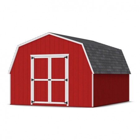 Little Cottage Co. 12x14 Value Gambrel Barn Wood Shed Kit w/ 4' Sidewall (12x14-VGB-4-PC)