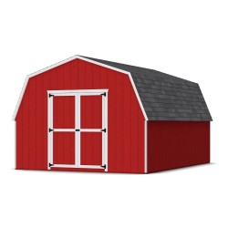 Little Cottage Co. 12x16 Value Gambrel Barn Wood Shed Kit w/ 4' Sidewall (12x16-VGB-4-PC)