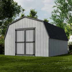 Little Cottage Co. 12x16 Value Gambrel Barn Wood Shed Kit w/ 4' Sidewall (12x16-VGB-4-PC)