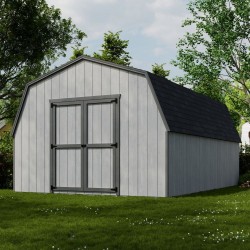 Little Cottage Co. 12x18 Value Gambrel Barn Wood Shed Kit w/ 4' Sidewall (12x18-VGB-4-PC)