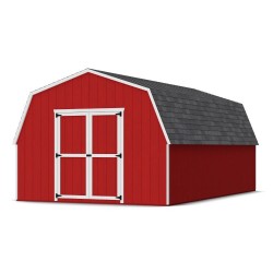 Little Cottage Co. 12x20 Value Gambrel Barn Wood Shed Kit with 4' Sidewall (12x20-VGB-4-PC)