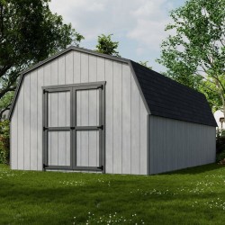 Little Cottage Co. 12x20 Value Gambrel Barn Wood Shed Kit with 4' Sidewall (12x20-VGB-4-PC)