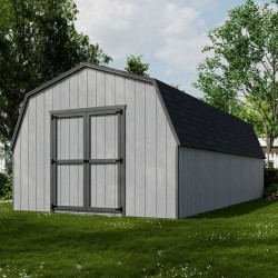 Little Cottage Co. 12x24 Value Gambrel Barn Wood Shed Kit w/ 4' Sidewall (12x24-VGB-4-PC)